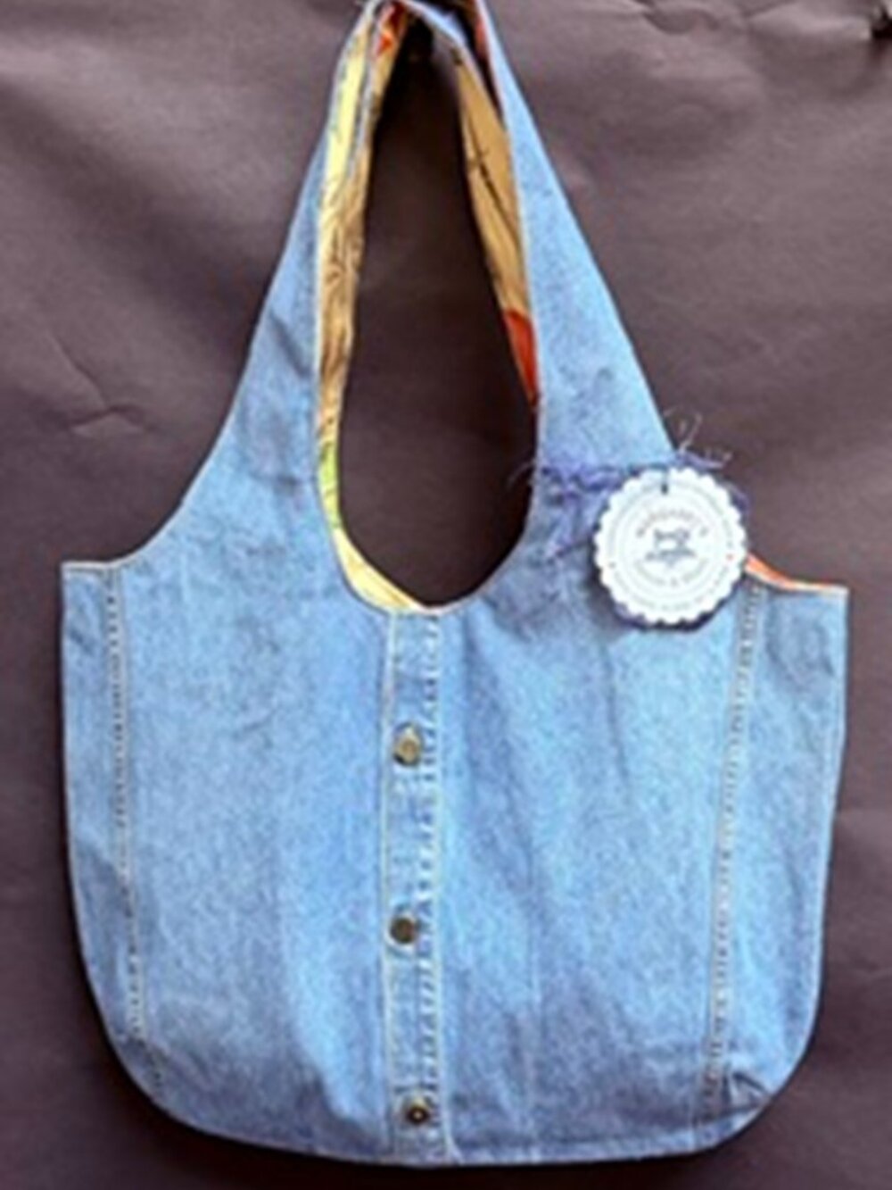 Upcycled Denim Hobo Bag